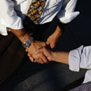 photo: clients shaking hands